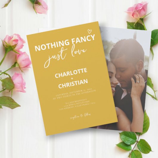 ミニマファンシーリストを愛す結婚るもの 招待状