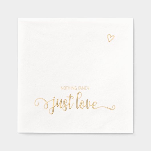 ミニマファンシーリストを愛す結婚るもの 箔ナプキン (正面)