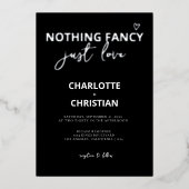 ミニマファンシーリストを愛す結婚るもの 箔招待状 (正面)