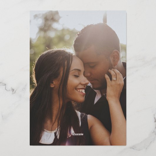 ミニマファンシーリストを愛す結婚るもの 箔招待状 (裏面)