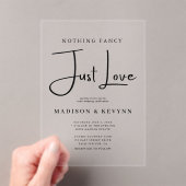 ミニマファンシーリストNothing Just 結婚 Love アクリル招待状 (インサイチュ (ポータブル))