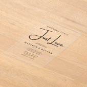 ミニマファンシーリストNothing Just 結婚 Love アクリル招待状 (レイダウン)