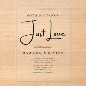 ミニマファンシーリストNothing Just 結婚 Love アクリル招待状 (正面)