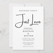 ミニマファンシーリストNothing Just 結婚 Love 招待状 (正面)