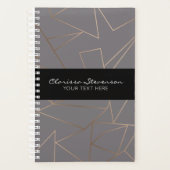 ミニマフェイクリモダンスエレガントバラ金ゴールド プランナー手帳 (正面)