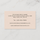 ミニマフェミニンモダンリストのストライプパターン 名刺 (裏面)