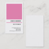 ミニマフェミニンリストピンクホワイトモダンプロフェッショナル 名刺 (正面/裏面)