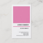 ミニマフェミニンリストピンクホワイトモダンプロフェッショナル 名刺 (正面)