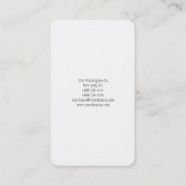 ミニマフェミニンリスト手書き白シンプル文字プレーン 名刺 (裏面)