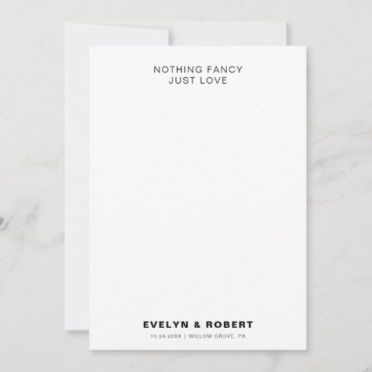 ミニマフォーマルリストファンシーNothing Just結婚 Love 招待状 (正面)