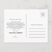 ミニマフォーマルリスト結婚の感謝ポストカード 案内ポストカード (裏面)