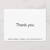 ミニマフォーマルリスト結婚の感謝ポストカード 案内ポストカード (正面)