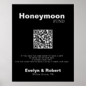 ミニマフォーマルリスト結婚ブラック新婚旅行ファンドPo ポスター (正面)