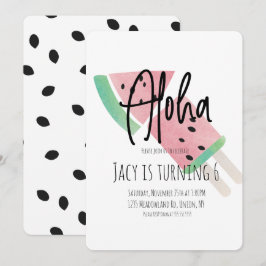 ミニマポップ・アートのリスト水カラースイカとポップ・アートの 招待状