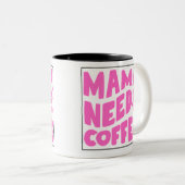 ミニママニーズタイポグラフィマグカップ ツートーンマグカップ (正面右)