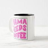 ミニママニーズタイポグラフィマグカップ ツートーンマグカップ (正面左)