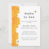 ミニママハニービー男の子ベイビーシャワー 招待状 (正面)