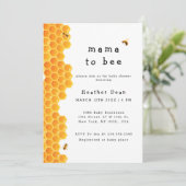 ミニママハニービー男の子ベイビーシャワー 招待状 (スタンド正面)
