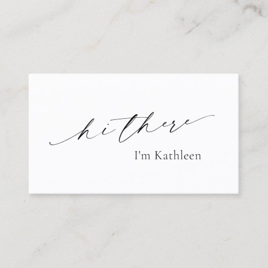 ミニマミニマルシンプルリストエレガントモダン 名刺 (正面)