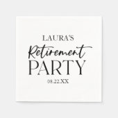 ミニマミニマルリストシンプルの退職エレガントパーティー スタンダードカクテルナプキン (正面)