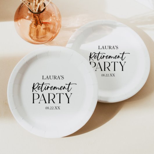 ミニマミニマルリストシンプルの退職エレガントパーティー ペーパープレート