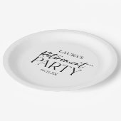 ミニマミニマルリストシンプルの退職エレガントパーティー ペーパープレート (アングル)