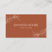 ミニマミニマルリストテラコッタブランチリーフ 名刺 (正面)