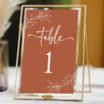 ミニマミニマルリストテラコッタブランチ結婚リーフ テーブルナンバー<br><div class="desc">ミニマルミニマルリストのテラコッタ枝結婚葉のテーブル番号！</div>