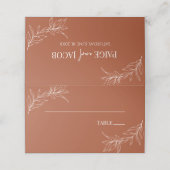 ミニマミニマルリストテラコッタブランチ結婚リーフ プレイスカード (外部開封)