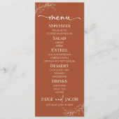 ミニマミニマルリストテラコッタブランチ結婚リーフ メニュー (正面)