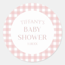 ミニマミニマルリストピンクプレイドベビーシャワー