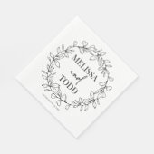 ミニマミニマルリストブランチ&リーフリース結婚ズ スタンダードランチョンナプキン (角)