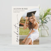 ミニマミニマルリスト写真アーチ卒業パーティー 招待状 (スタンド正面)