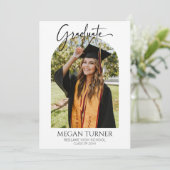 ミニマミニマルリスト写真アーチ卒業 案内状 (スタンド正面)