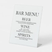 ミニマミニマルリスト平野シンプルバー結婚メニュー 台座サイン (正面)