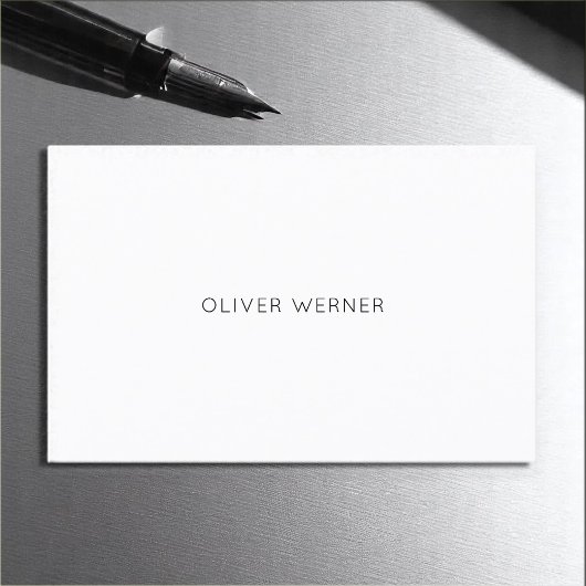 ミニマミニマルリスト白エレガントの 名刺