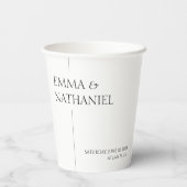 ミニマミニマルリスト白黒シンプル結婚ズ 紙コップ (裏面)