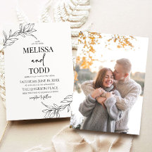 ミニマミニマルリスト白黒ブランチ結婚リーフ