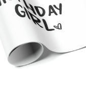 ミニマミニマルリスト白黒誕生日ガール ラッピングペーパー (ロールコーナー)