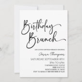 ミニマミニマルリモダンアル誕生日ブランチパーティー 招待状 (正面)