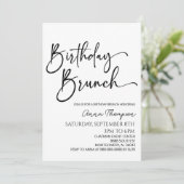 ミニマミニマルリモダンアル誕生日ブランチパーティー 招待状 (スタンド正面)