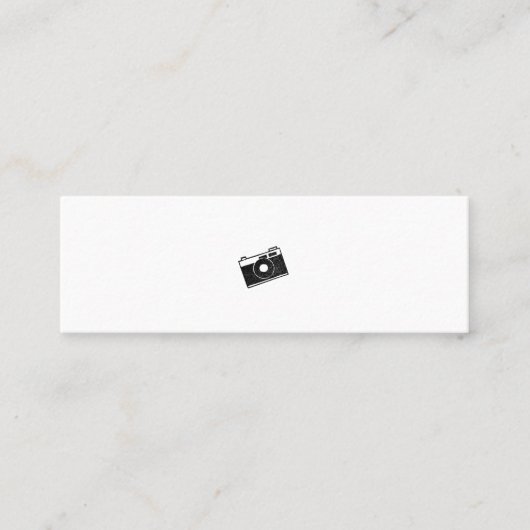 ミニマムでシンプルな名刺 ビジネスカード カメラ スキニー名刺 (正面)