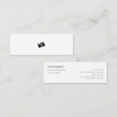 ミニマムでシンプルな名刺 ビジネスカード カメラ スキニー名刺 (正面/裏面)