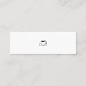 ミニマムでシンプルな名刺　ビジネスカード　コーヒー スキニー名刺 (正面)