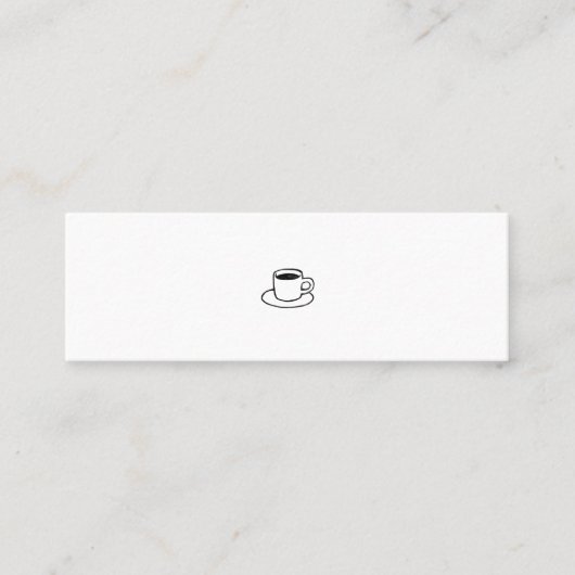 ミニマムでシンプルな名刺　ビジネスカード　コーヒー スキニー名刺 (正面)