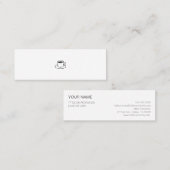 ミニマムでシンプルな名刺　ビジネスカード　コーヒー スキニー名刺 (正面/裏面)