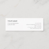 ミニマムでシンプルな名刺　ビジネスカード　コーヒー スキニー名刺 (裏面)