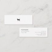 ミニマムでシンプルな名刺　ビジネスカード 犬 スキニー名刺 (正面/裏面)