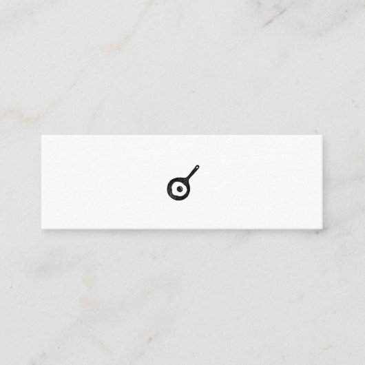 ミニマムでシンプルな名刺 ビジネスカード 目玉焼き スキニー名刺 (正面)