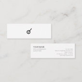 ミニマムでシンプルな名刺 ビジネスカード 目玉焼き スキニー名刺 (正面/裏面)